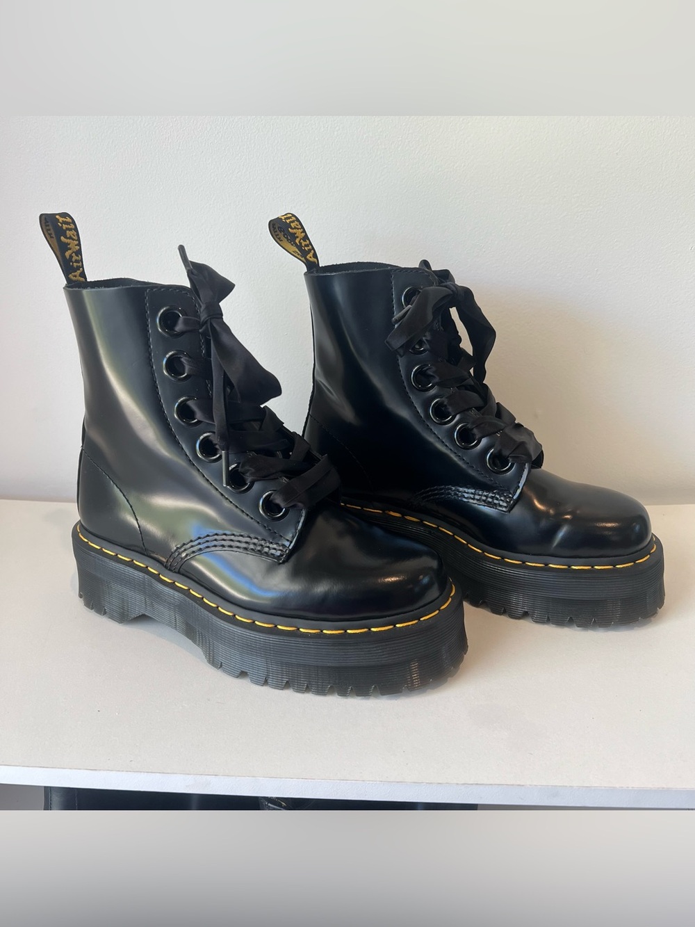 Molly Leather Platform Doc Martens